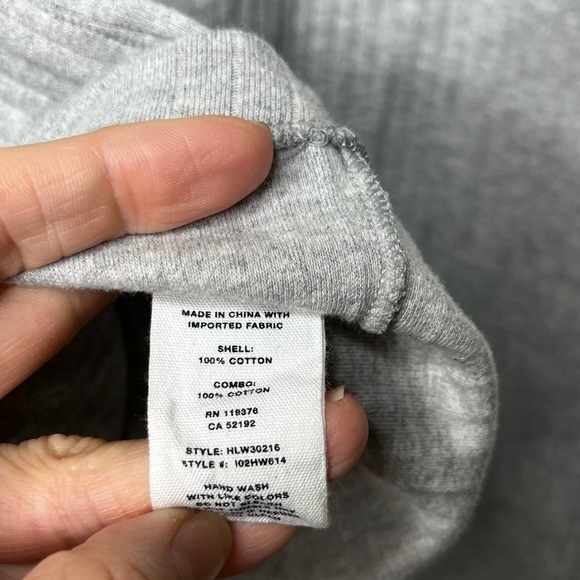 Helmut Lang Slashed Shoulder Ribbed Cotton Mini Dress Grey Small Bodycon - Picture 10 of 11